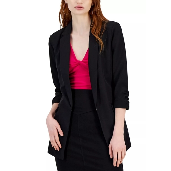 INC International Concepts Women's Menswear Blazer Black XXL - Picture 1 of 11
